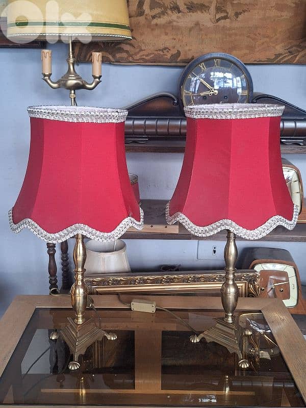 pair of french brass lamps 4
