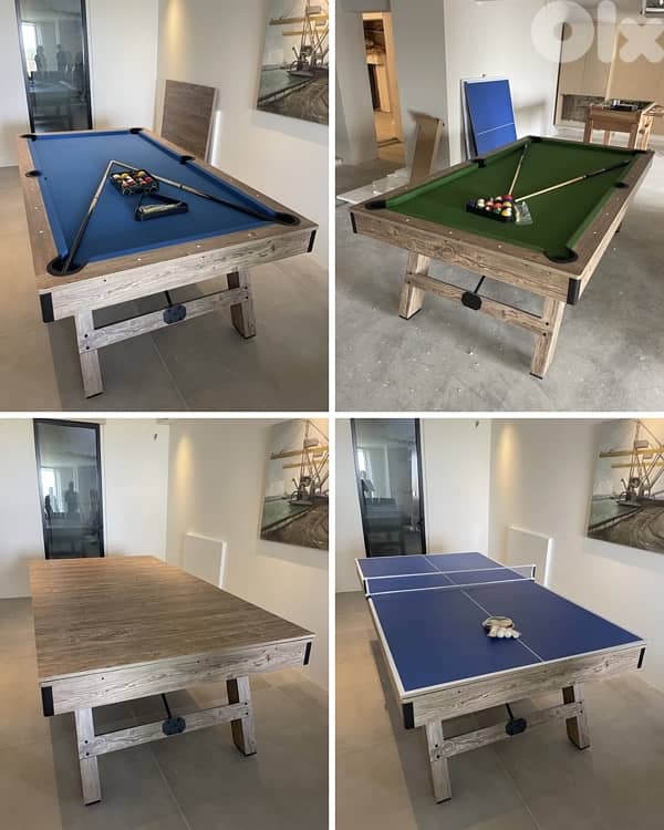 8ft 3-in-1 Billiard, Table Tennis, and Dining Table 3