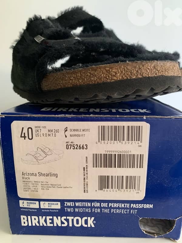 Women’s Birkenstock Arizona Shearling size 40 3