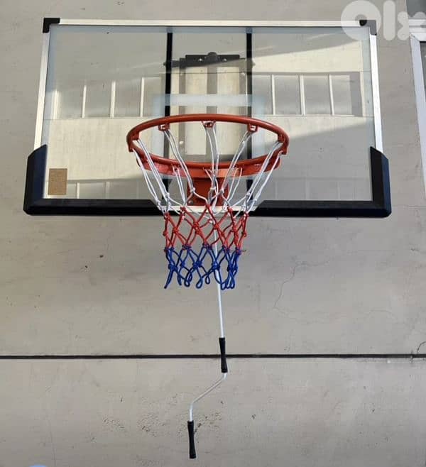 220$ basketball hoop mounted Backboard( 140cmx80cm)Tempered glass 0