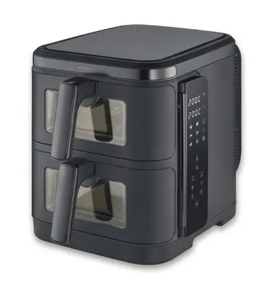 Severin Duo Stack Hot Air Fryer programmable+2 Baskets 5.5 littrs each