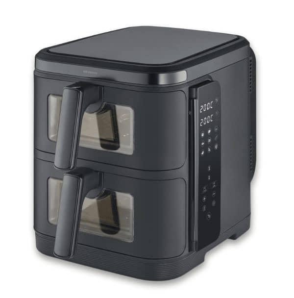 Severin Duo Stack Hot Air Fryer programmable+2 Baskets 5.5 littrs each 0