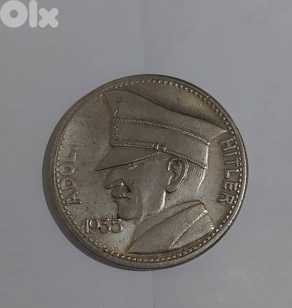 German Nazi Hitler Memorial Nickel coin year 1935 Pre World War II 0