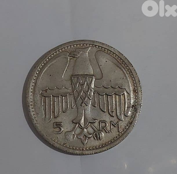 German Nazi Hitler Memorial Nickel coin year 1935 Pre World War II 1