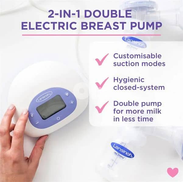 lansinoh electric breast pump 2 in 1+extra spare parts(used few times) 5