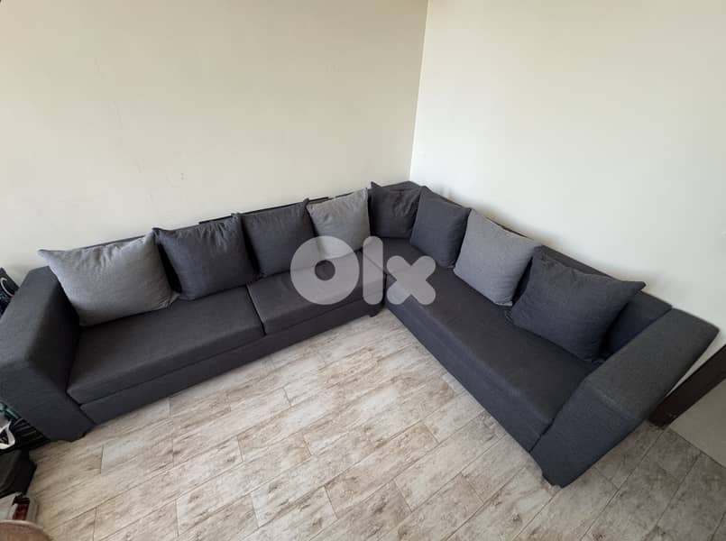Couch Corner - L-Shape Sofa - Like New- اوضة قعدة زاوية 2