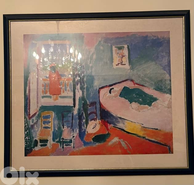 Tableau huile sur toile Roche Bobois 1