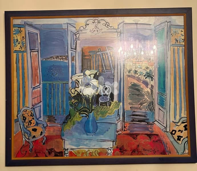 Tableau huile sur toile Roche Bobois 2