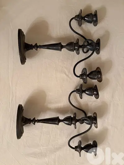 Paire de Chandeliers en argenterie