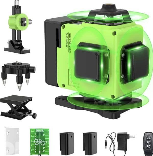 16 Lines Laser Level 360 Self Leveling4D  Cross Line+2batteries 0