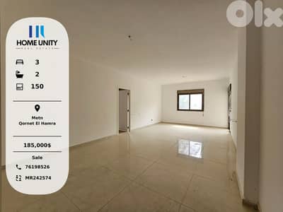 apartment for sale in Qornet El Hamra, Metn
