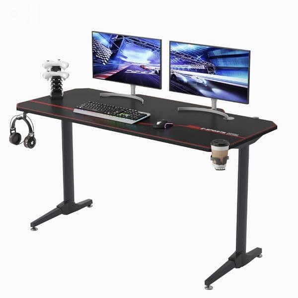 sogesfurniture T- Shape rectangular Gaming Desk Computer. 0