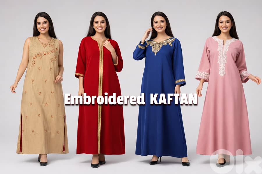 Elegant Embroidered Kaftan from European Brands 0