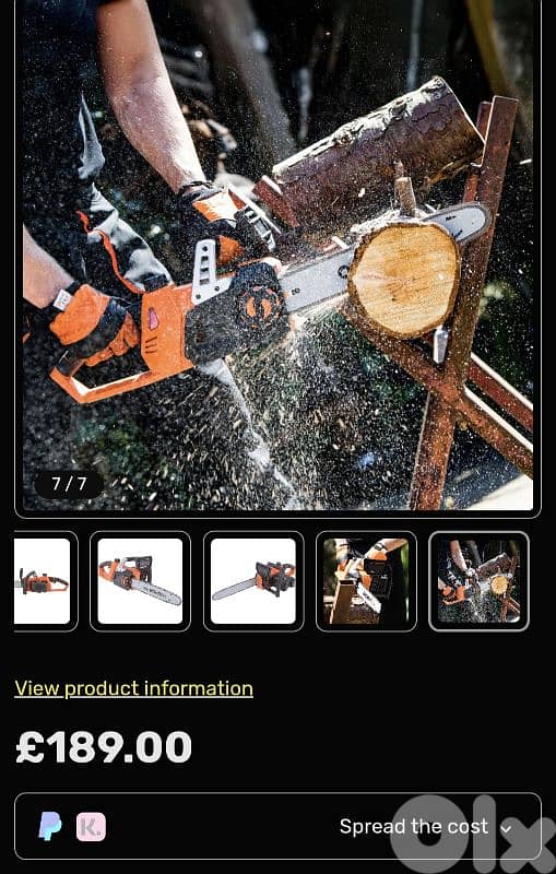 YARD FORCE 20 V Double Battery Chainsaw , 350 mm Chain Rod Length 8