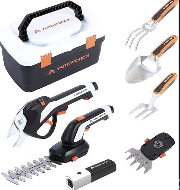 Grass shear & hedge trimmer blade + trowel,fork,battery&charger 0