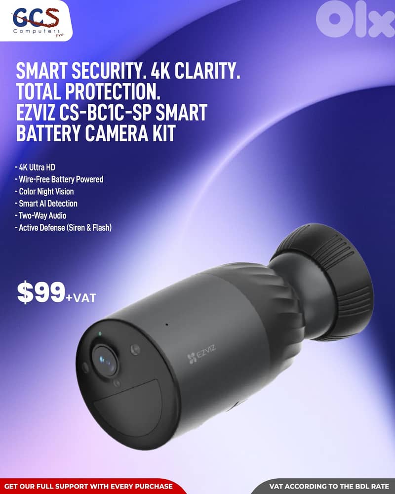 Smart Security. 4K Clarity. Total Protection. EZVIZ CS-BC1C-SP Smart B 0