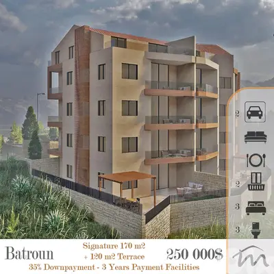 Batroun | 35%  DOWNPAYMENT - 3 YEARS PAYMENT FACILITIES | Prime Area