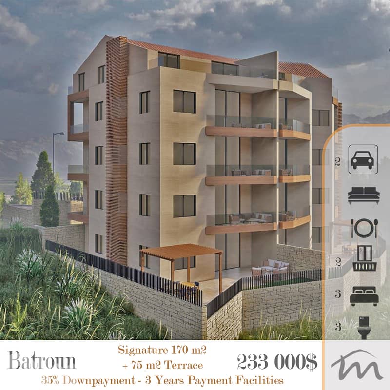 Batroun | 35% DOWNPAYMENT - 3 YEARS FACILITIES | 170m² + 75m² Terrace 0