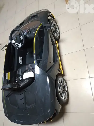 Grey Lamborghini ride on electric car