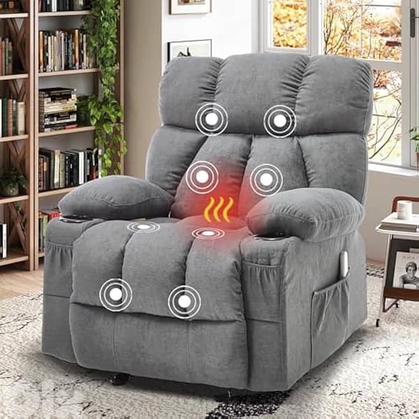 Recliner Chair, Overstuffed Rocker Lazy Boy Chairs 0