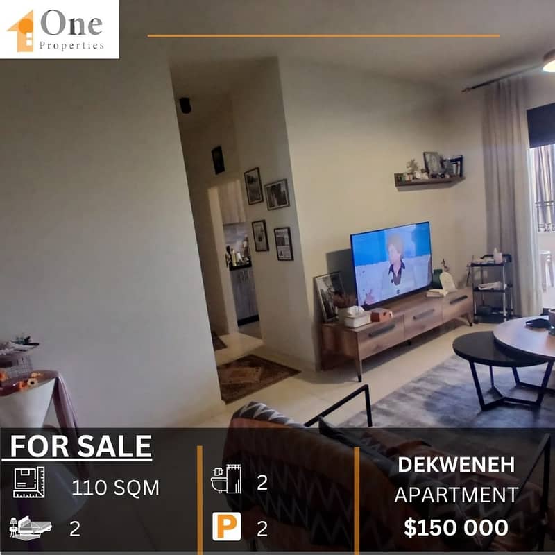 APARTMENT FOR SALE IN DEKWENEH 0