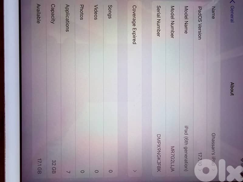 iPad 6 generation 0