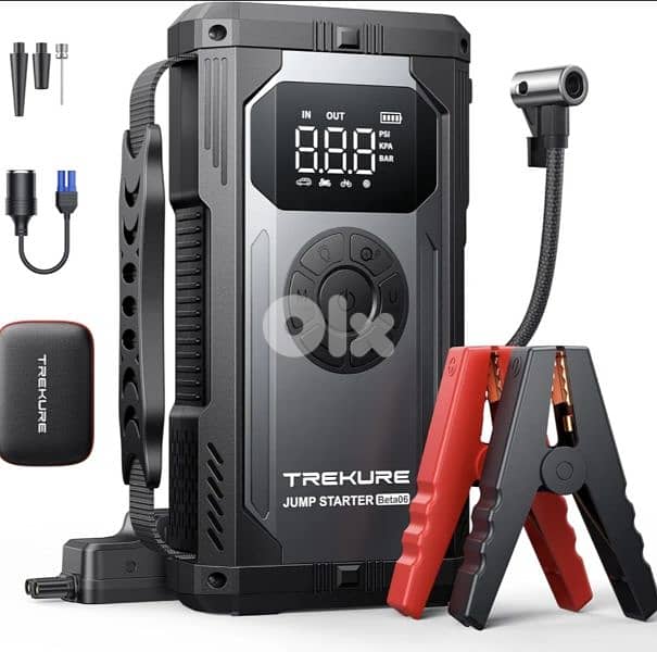 TREKURE 4000A portable Jump Starter 12V Booster+150 PSI Air Compressor 0