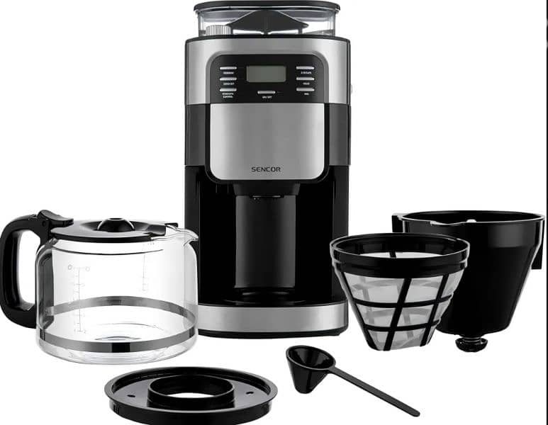 Severin, water tank 1.4 L, inox/black - Coffee maker with grinder 0