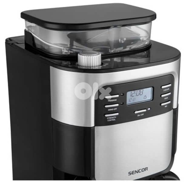 Severin, water tank 1.4 L, inox/black - Coffee maker with grinder 1