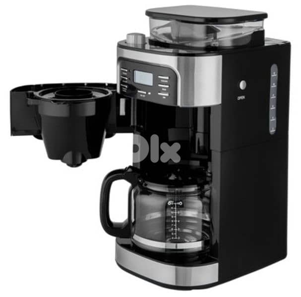 Severin, water tank 1.4 L, inox/black - Coffee maker with grinder 2