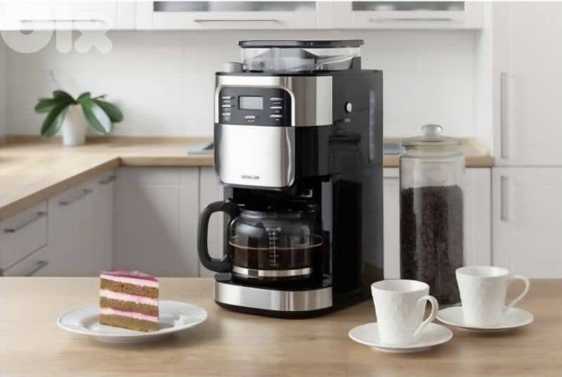 Severin, water tank 1.4 L, inox/black - Coffee maker with grinder 13