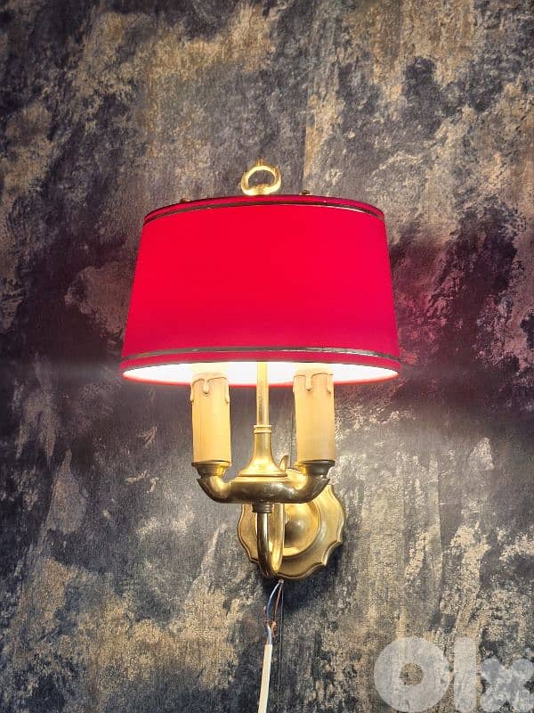 2 antique french wall lights 0