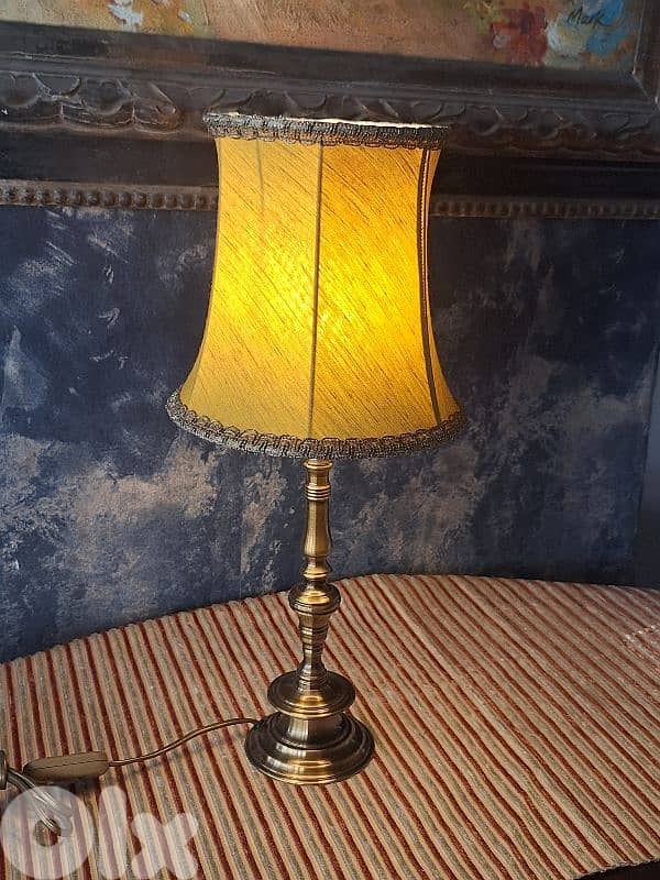antique english brass lamp 0