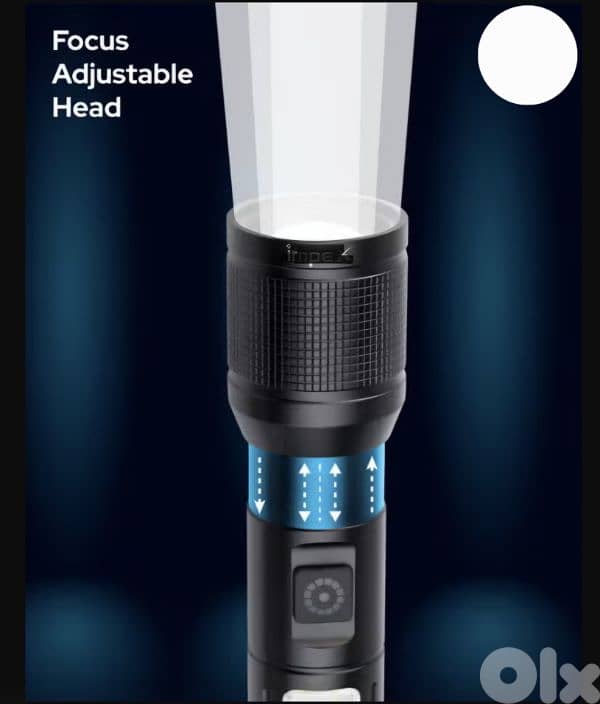 Rechargeable aluminum LED Flashlight, 10W Laser LED Torch 5