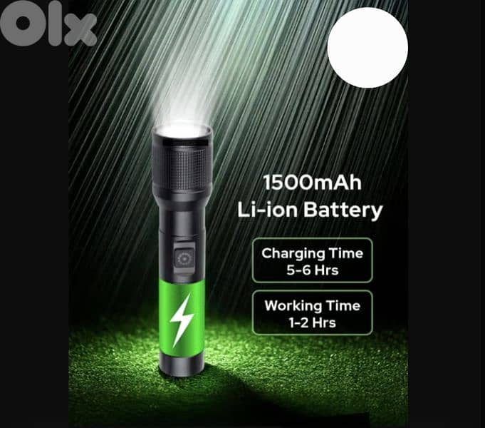 Rechargeable aluminum LED Flashlight, 10W Laser LED Torch 7