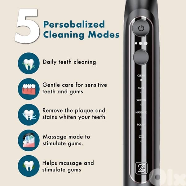 Rechargeable Electric Toothbrush IPX7 Waterproof 1