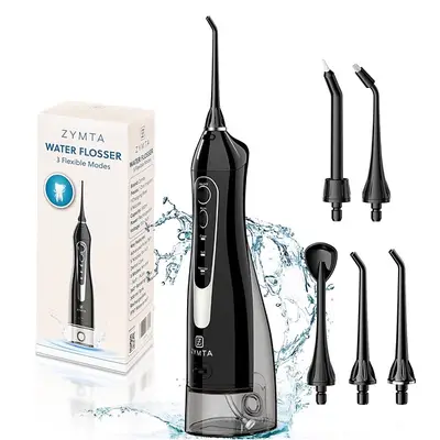 300ml Rechargeable Water Flosser with 5 Heads & 3 Modes(