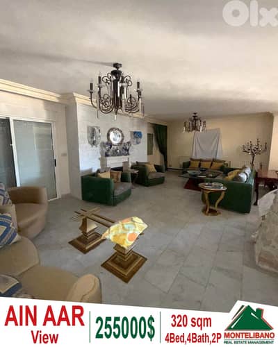 320 sqm Apartment For Sale in Ain Aar عين عار with View