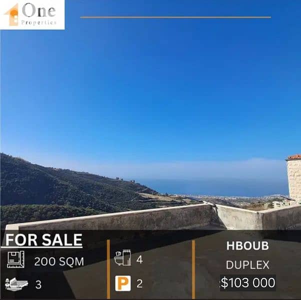 DUPLEX APARTMENT FOR SALE IN HBOUB 0