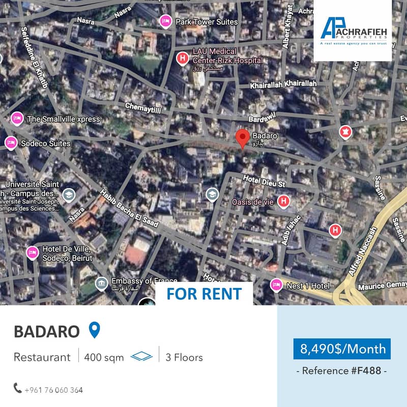 3 Floors - Restaurant With Hood in Badaro 0