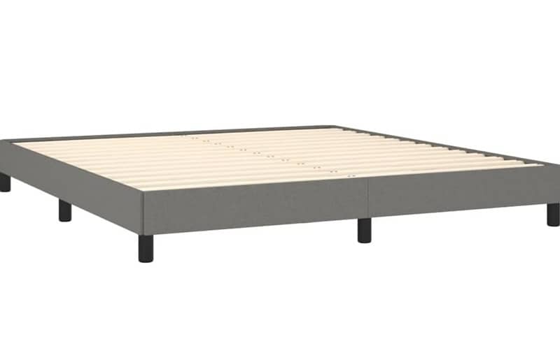 double bed grey fabric frame 3