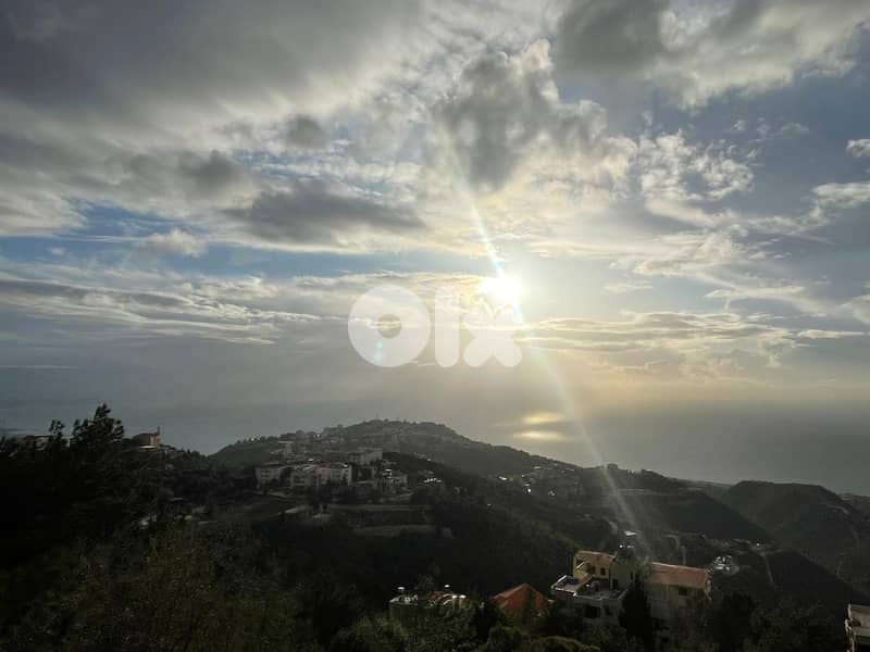3373 SQM Land in Kfour, Keserwan with a Stunning Sea View 0