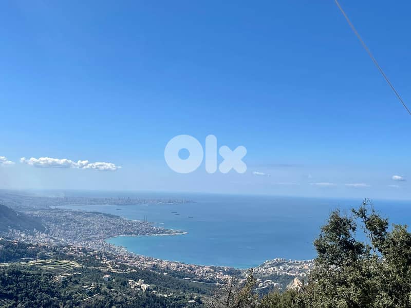 830 SQM Land in Kfour with a Breathtaking Sea View 0