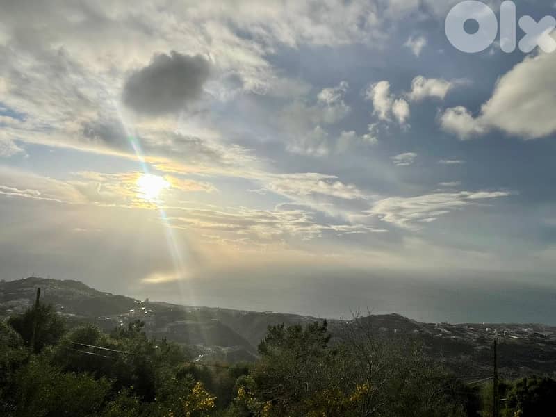 1382 SQM Land in Kfour with a Breathtaking Sea View 0