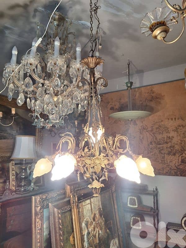 bronze french antique chandelier 0