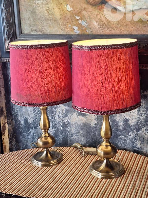 2 antique italian bronze lamps 0
