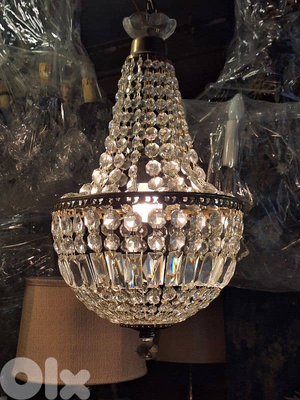 czech bronze and crystal chandelier 0