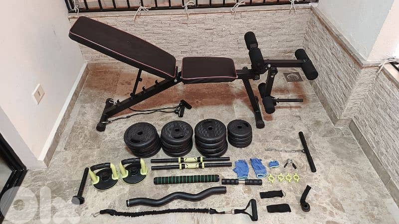 Adjustable bench / 50kg Dumbel set 0