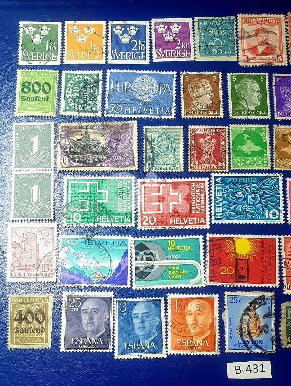 Old 50+ stamps since 1930's various countries Lot # B-431 1