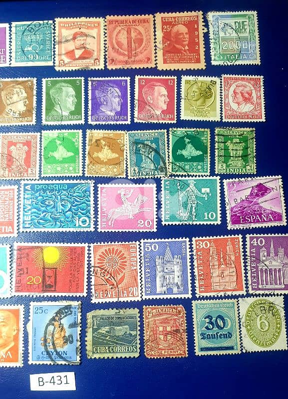 Old 50+ stamps since 1930's various countries Lot # B-431 2